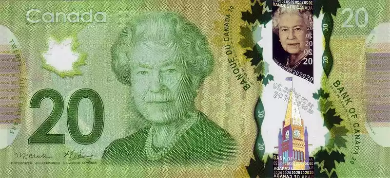 Купюра 20 CAD 20 CAD