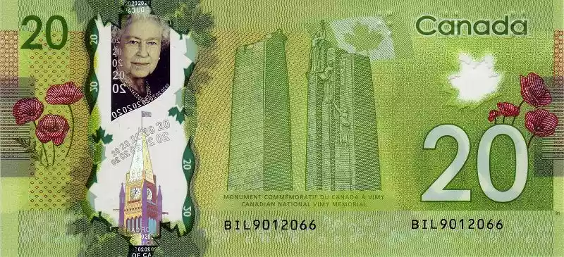 Купюра 20 CAD 20 CAD