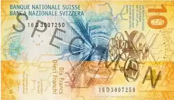 Купюра 10 CHF 10 CHF