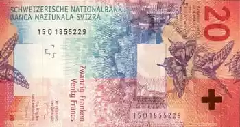 Купюра 20 CHF 20 CHF