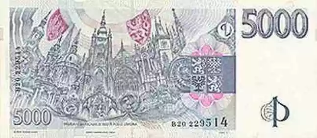 Купюра 5000 CZK 5000 CZK
