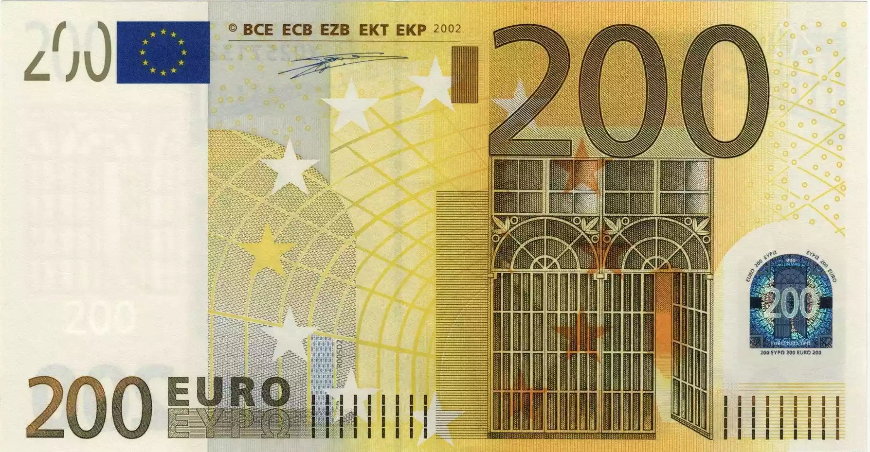 Купюра 200 EUR 200 EUR