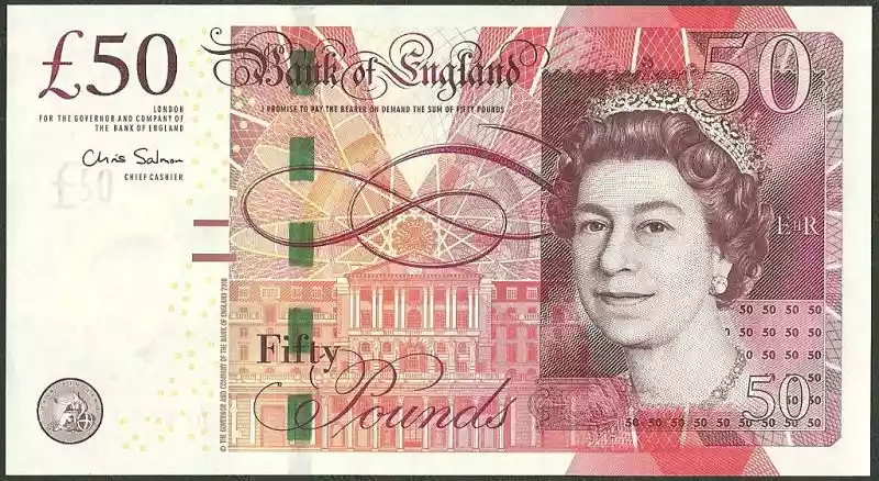 Купюра 50 GBP 50 GBP