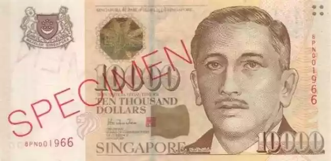 Купюра 10000 SGD 10000 SGD