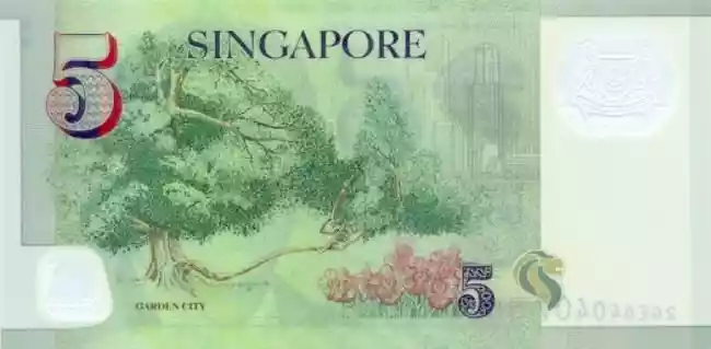 Купюра 5 SGD 5 SGD