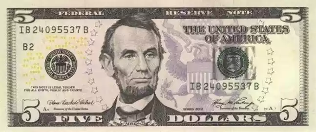 Купюра 5 USD 5 USD